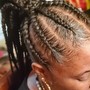 Feed in Braids into a  Ponytail