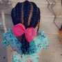 Kids braids w/ beads or bows &amp;weave