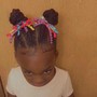 Kids braids w/ beads or bows &amp;weave