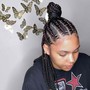 Mid back length butterfly locs