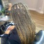 Large Bohemian knotless Braids