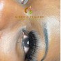 Dermaplaning facial with Hybrid lash extensions