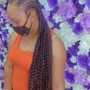 Medium Knotless Box Braids (mid back)