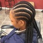 13+ feed ins in the front with a sew in in the back