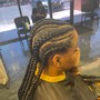 Natural cornrow braids