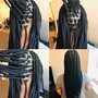 Medium Knotless Braids 24-26in (midback)