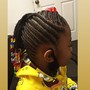 Cornrow Touch up w/ Half Box Braid Style