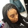 Cornrow Touch up w/ Half Box Braid Style