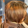 Short Hair Single Process Root Bleaching + Cut