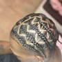 Cornrows straight back styles design