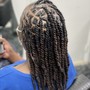 Fulani Braids(individual knotless braids in the back)