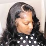 Shampoo and Style with natural (no weave)