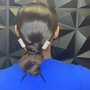 Braided Ponytail middle part