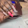 Acrylic Overlay with gel polish