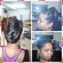 braided ponytail w/ extensions