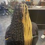 Large bohemian knotless braids(mid back length)