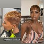 Wig sewn on w/braid down & style no glue