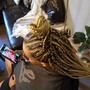 Half Up Half Down braids or twists