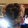 Short Loc retwist with a shampoo