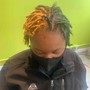 Loc knot bob curls added  (retwist included)