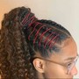 Half Up/Half Down Ponytail (Quick Weave)