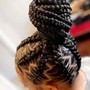 Ponytail feed in braids