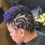 NATURAL STYLE/ MEDUIM - LARGE BRAIDS WITH RODS