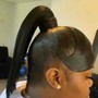 Sleek Swoop ponytails