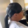 Sleek Swoop ponytails