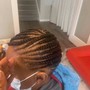 Goddess braids. Back length