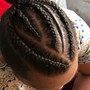 4-6 Braids Natural Hair Half Head