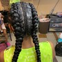 6 large braids and under