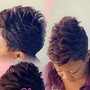 1 on 1 Short hair curling and styling techniques