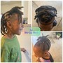 Kid's natural hair braided updo