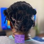 Kid's natural hair braided updo