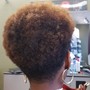 Natural Hair Cut and Color (Short Hair)