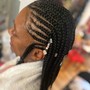 Med Fulani Braids {1/2 feed ins-1/2 Knotless}