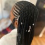 Med Fulani Braids {1/2 feed ins-1/2 Knotless}