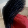 Medium Box Braids with hair