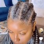 Corn row braid down for wigs