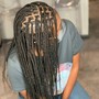 Goddess Knotless Braids| Small| Shoulder length (Curly Ends)