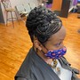 Cornrows Braids in a ponytail