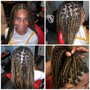 Boho Knotless with cornrows