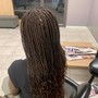 Individual Faux Locs Middle Back