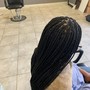 Medium Knotless braids middle back