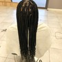 Individual Faux Locs Middle Back