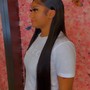 Frontal ponytail curl/updo