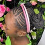 Kid's Scalp Braids With Weave