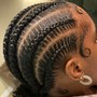 Tribal cornrows w/ Individual Braids