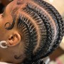 Tribal cornrows w/ Individual Braids